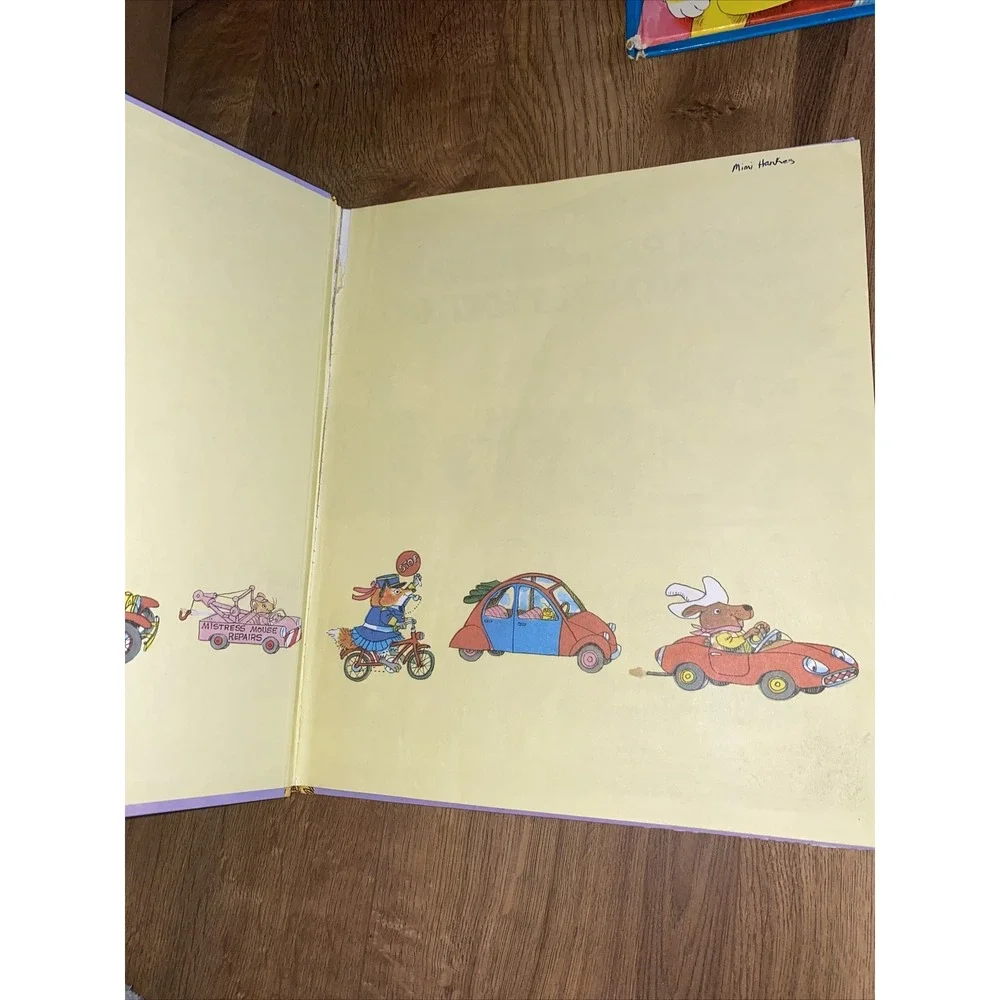3x Richard Scarry Hardcover Books Animal Nursery Best first book cars ans trucks